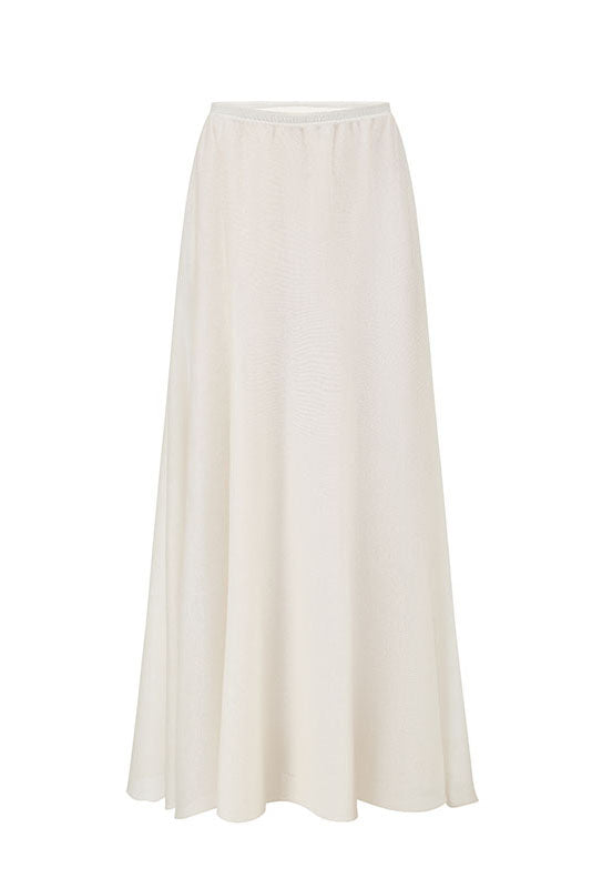 SWAYING 25 Early Autumn Wool Swing Skirt SW-SW25PF3B07C1-BAI White
